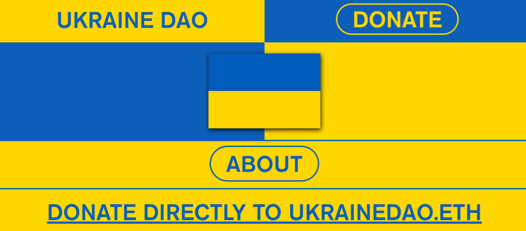 Ukraine DAO pour soutenir les ukrainiens pendant la guerre